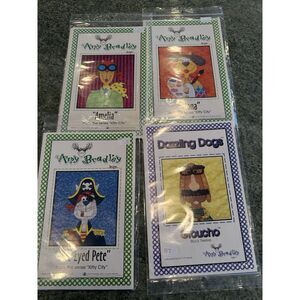 Amy Bradley Quilt Patterns Lot (3) Groucho +Amelia Mona And One eyed Pete New